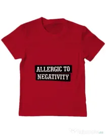Tricou ADLER copil Allergic to negativity Rosu