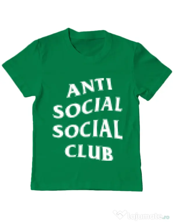 Tricou ADLER copil Anti social Verde mediu