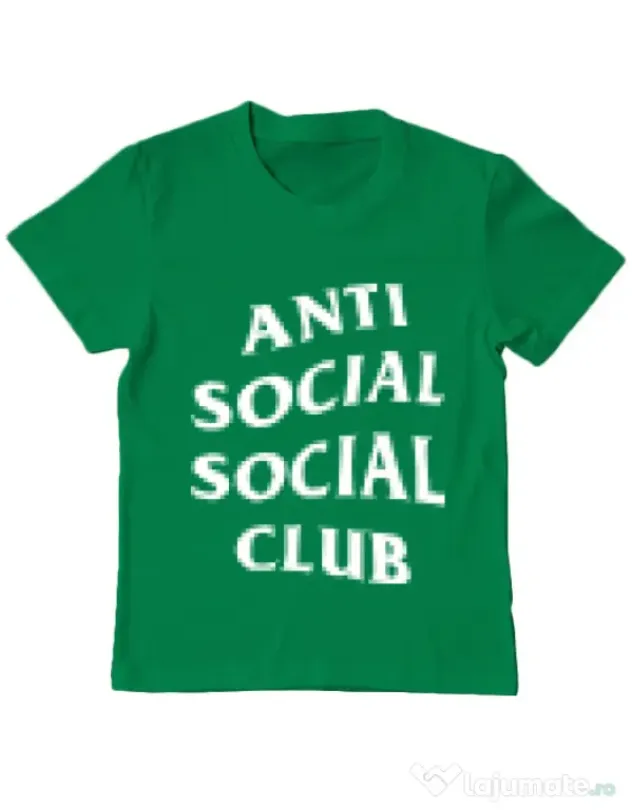 Tricou ADLER copil Anti social Verde mediu