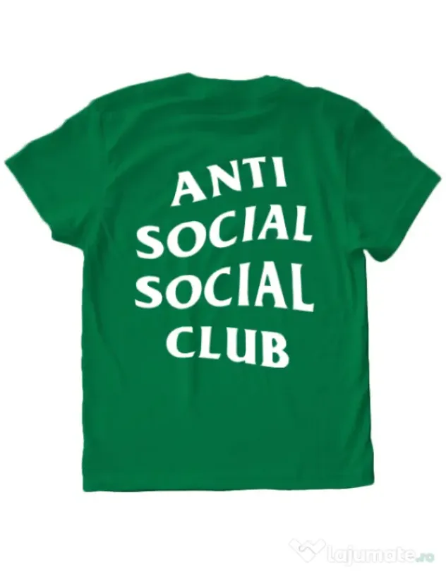 Tricou ADLER copil Anti social Verde mediu