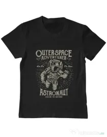 Tricou ADLER copil Astronaut Negru