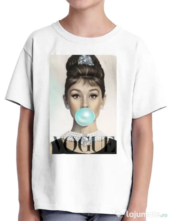 Tricou ADLER copil Audrey Alb
