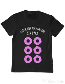Tricou ADLER copil Awesome sixpack Negru