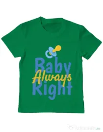 Tricou ADLER copil Baby always right Verde mediu