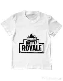 Tricou ADLER copil Battle royale 2 Alb