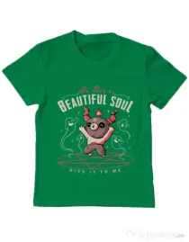 Tricou ADLER copil Beautiful soul Verde mediu