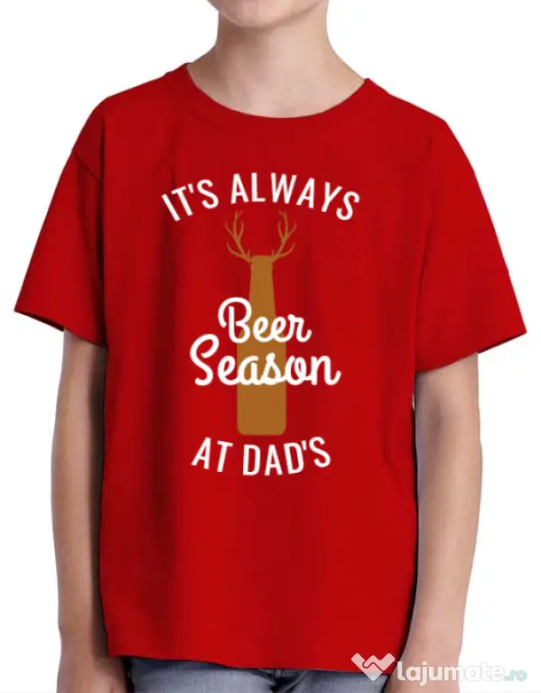 Tricou ADLER copil Beer season Rosu