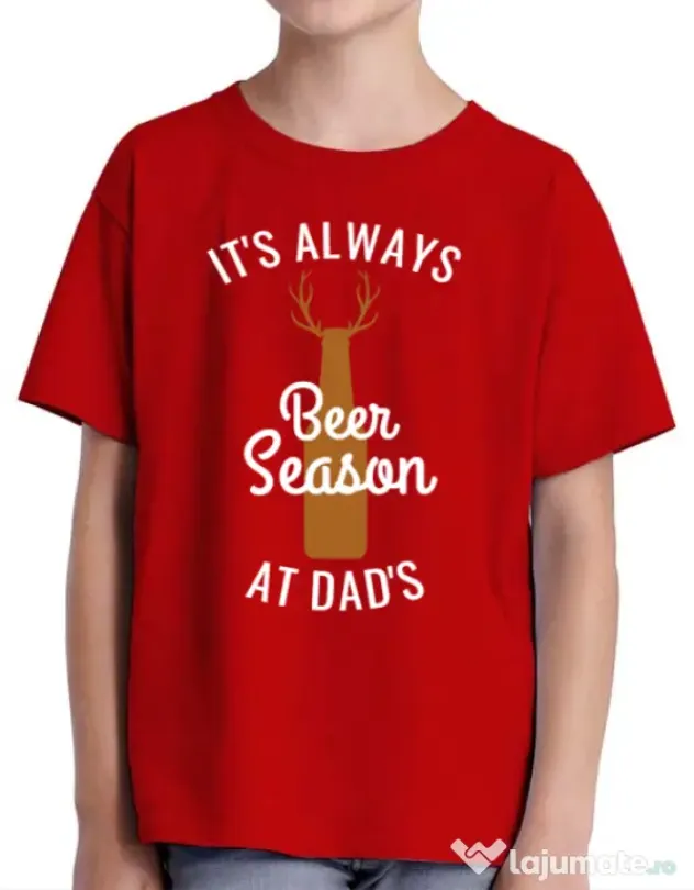Tricou ADLER copil Beer season Rosu