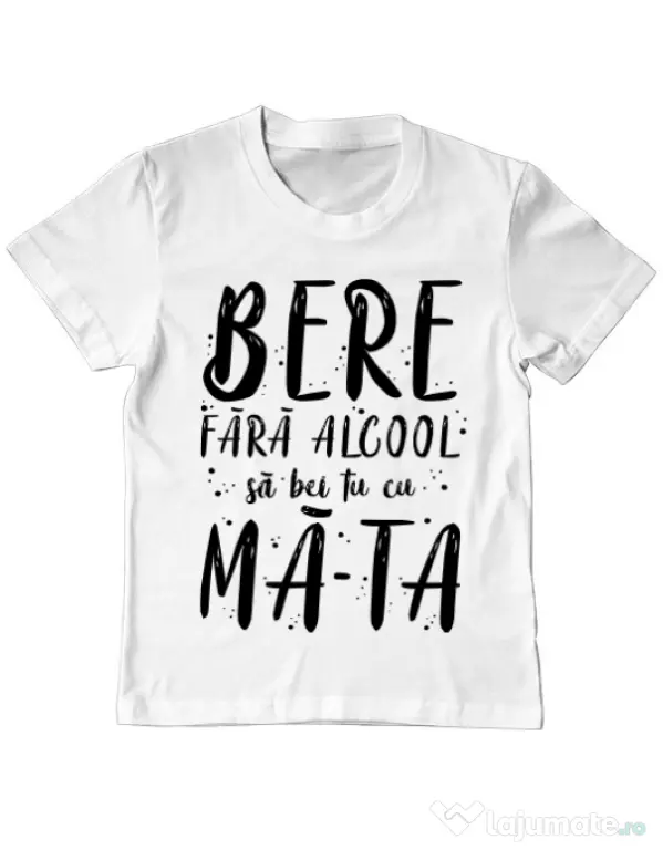 Tricou ADLER copil Bere fara alcool Alb