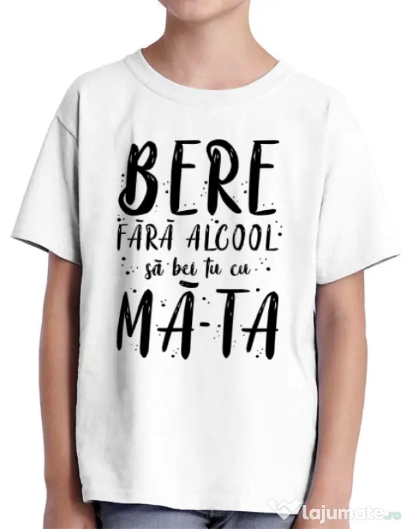 Tricou ADLER copil Bere fara alcool Alb