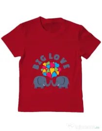 Tricou ADLER copil Big love Rosu