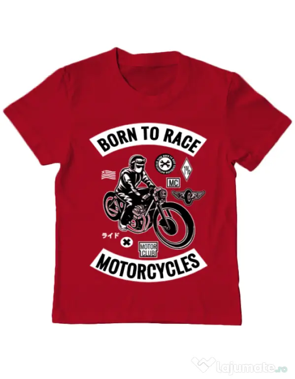 Tricou ADLER copil Born to race Rosu