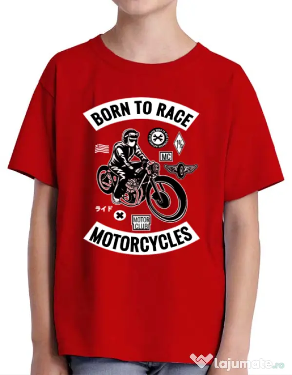 Tricou ADLER copil Born to race Rosu