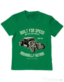Tricou ADLER copil Built For Speed Verde mediu