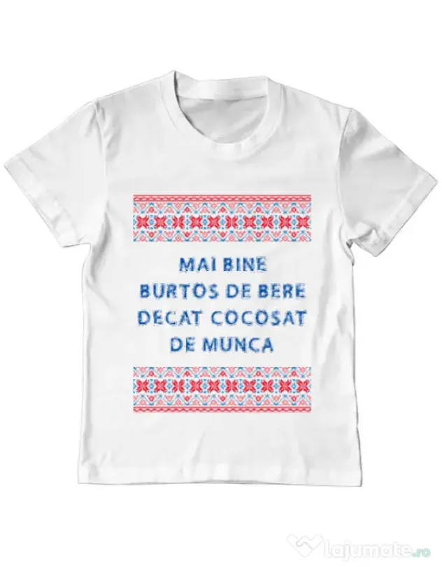 Tricou ADLER copil Burtos de bere Alb