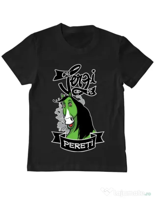 Tricou ADLER copil Cai verzi Negru