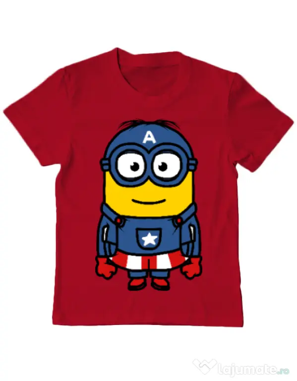 Tricou ADLER copil Captain minion Rosu