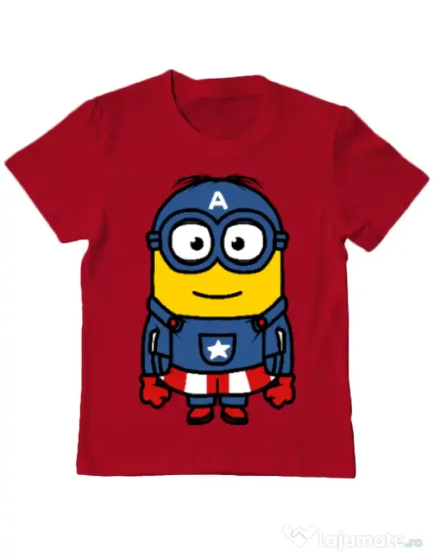 Tricou ADLER copil Captain minion Rosu
