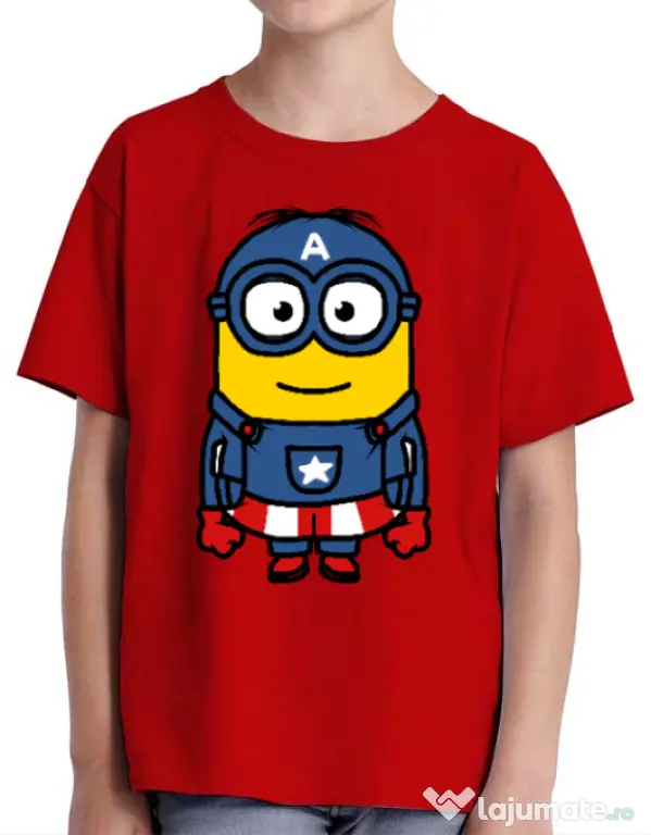Tricou ADLER copil Captain minion Rosu