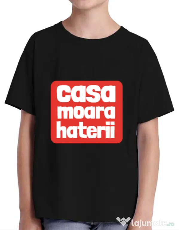Tricou ADLER copil Casa moara haterii Negru