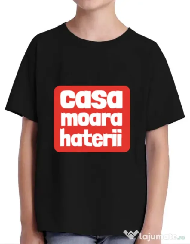 Tricou ADLER copil Casa moara haterii Negru