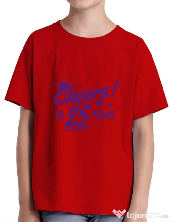 Tricou ADLER copil Cheers Rosu