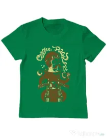 Tricou ADLER copil Coffee Racer Verde mediu
