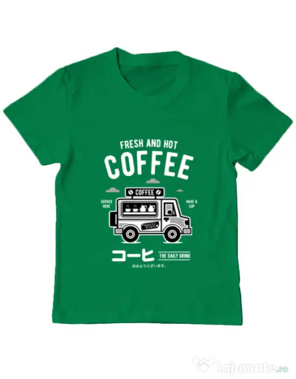 Tricou ADLER copil Coffee Van Verde mediu