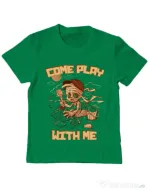 Tricou ADLER copil Come play with me Verde mediu