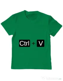 Tricou ADLER copil Ctrl Paste Verde mediu