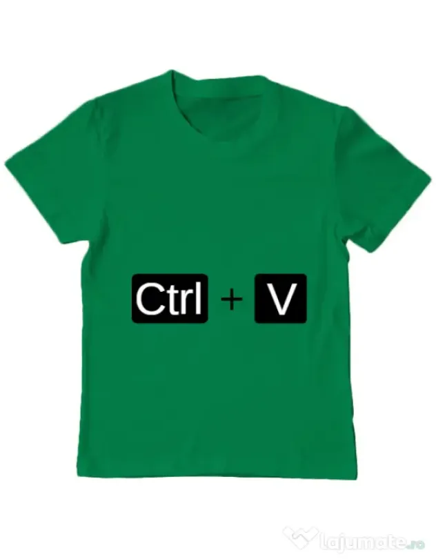 Tricou ADLER copil Ctrl Paste Verde mediu