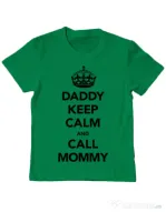 Tricou ADLER copil Daddy keep calm Verde mediu