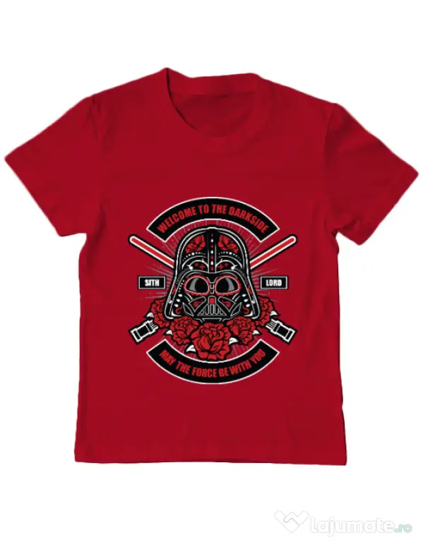 Tricou ADLER copil Darth Vader Sugar Skull Rosu