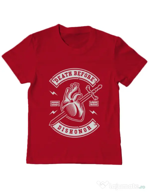 Tricou ADLER copil Death Before Dishonor Rosu