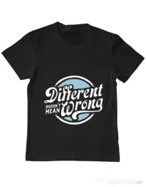 Tricou ADLER copil Different Doesnt Mean Wrong Negru