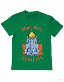 Tricou ADLER copil Don’t hate Verde mediu