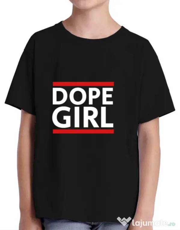 Tricou ADLER copil Dope girl Negru