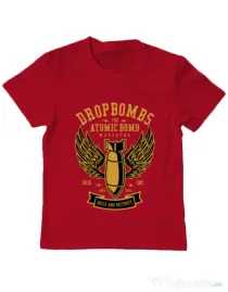 Tricou ADLER copil Dropbombs Rosu