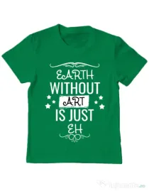 Tricou ADLER copil Earth without art Verde mediu