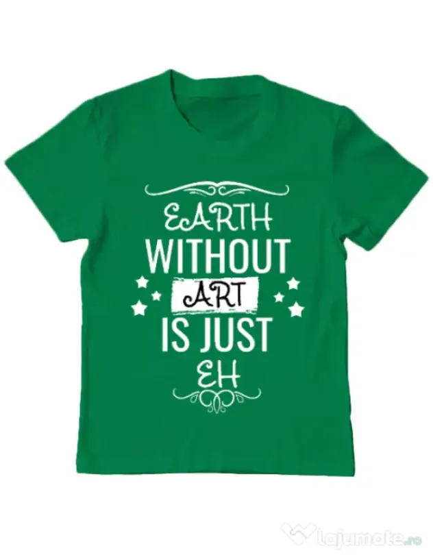 Tricou ADLER copil Earth without art Verde mediu