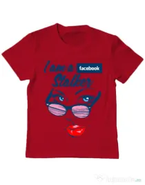 Tricou ADLER copil Facebook stalker Rosu