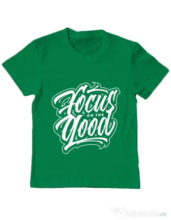 Tricou ADLER copil Focus On The Good Verde mediu