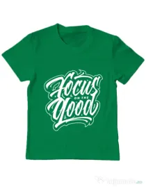Tricou ADLER copil Focus On The Good Verde mediu