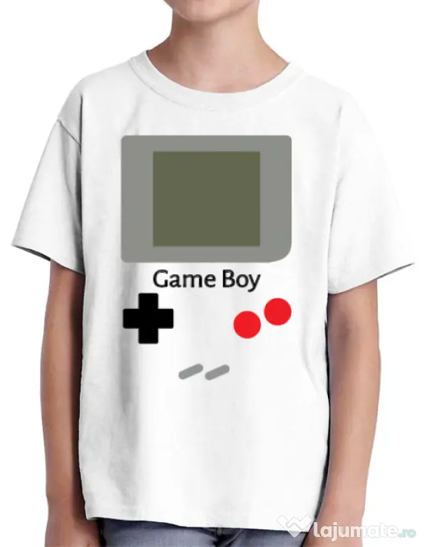 Tricou ADLER copil Game boy Alb
