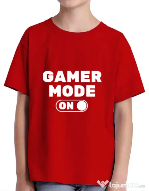 Tricou ADLER copil Gamer mode on Rosu