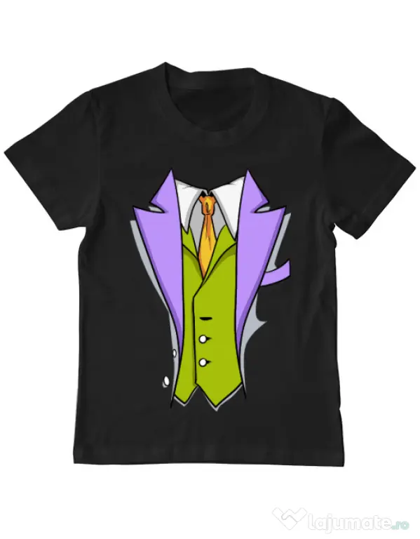 Tricou ADLER copil Gentleman suit Negru