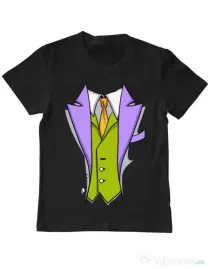 Tricou ADLER copil Gentleman suit Negru