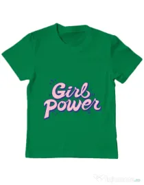 Tricou ADLER copil Girl power Verde mediu
