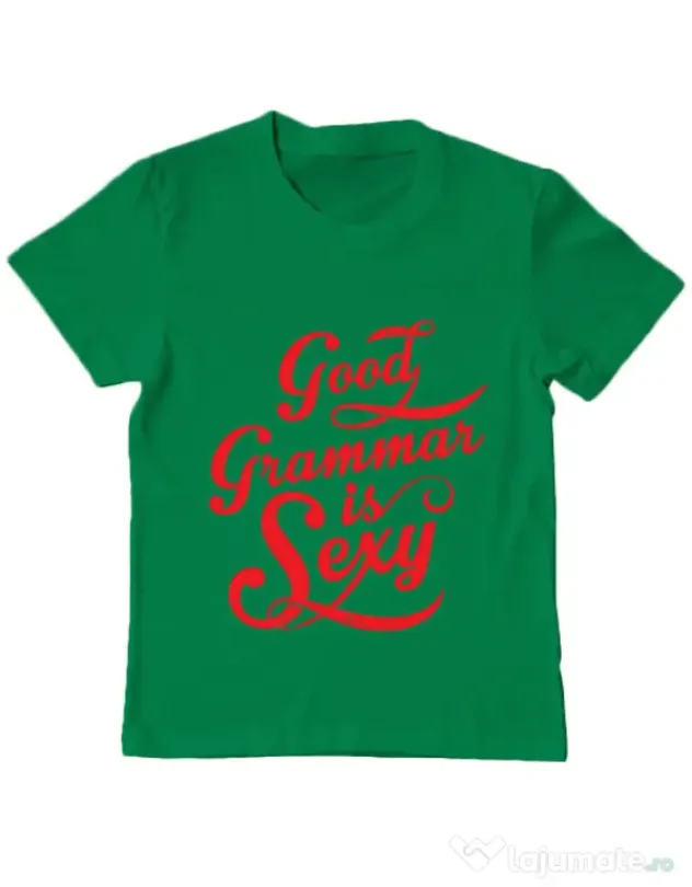 Tricou ADLER copil Good grammar Verde mediu