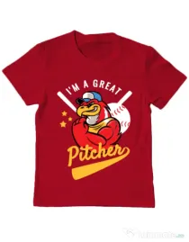 Tricou ADLER copil Great pitcher Rosu